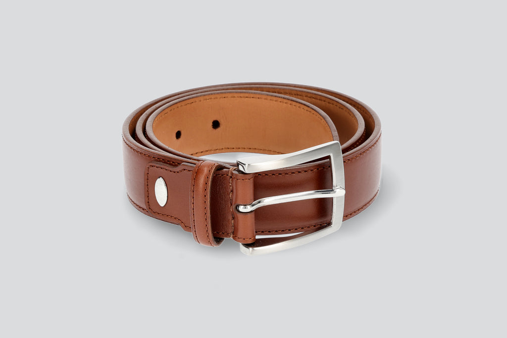 A Brown dress belt from the Hartt Shoe company