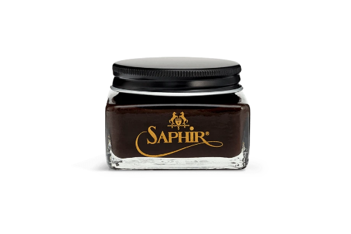 Saphir leather shoe cream dark brown