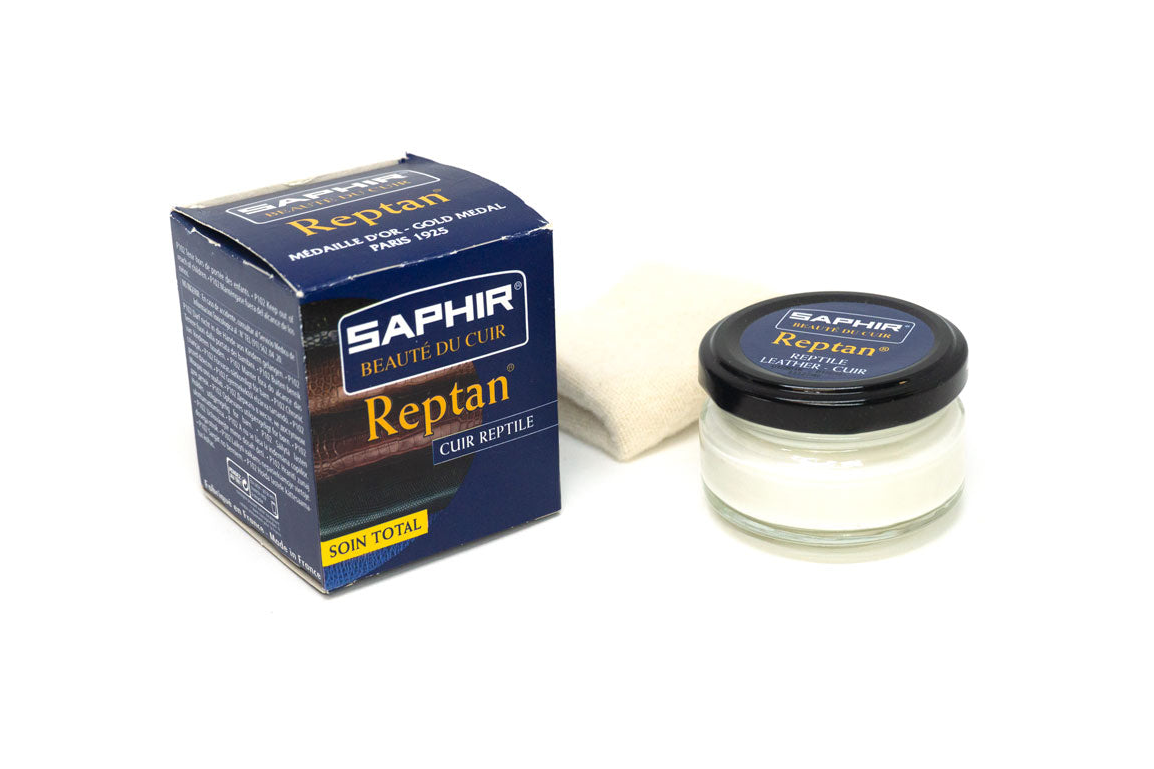 Saphir Reptan shoe polish and cloth