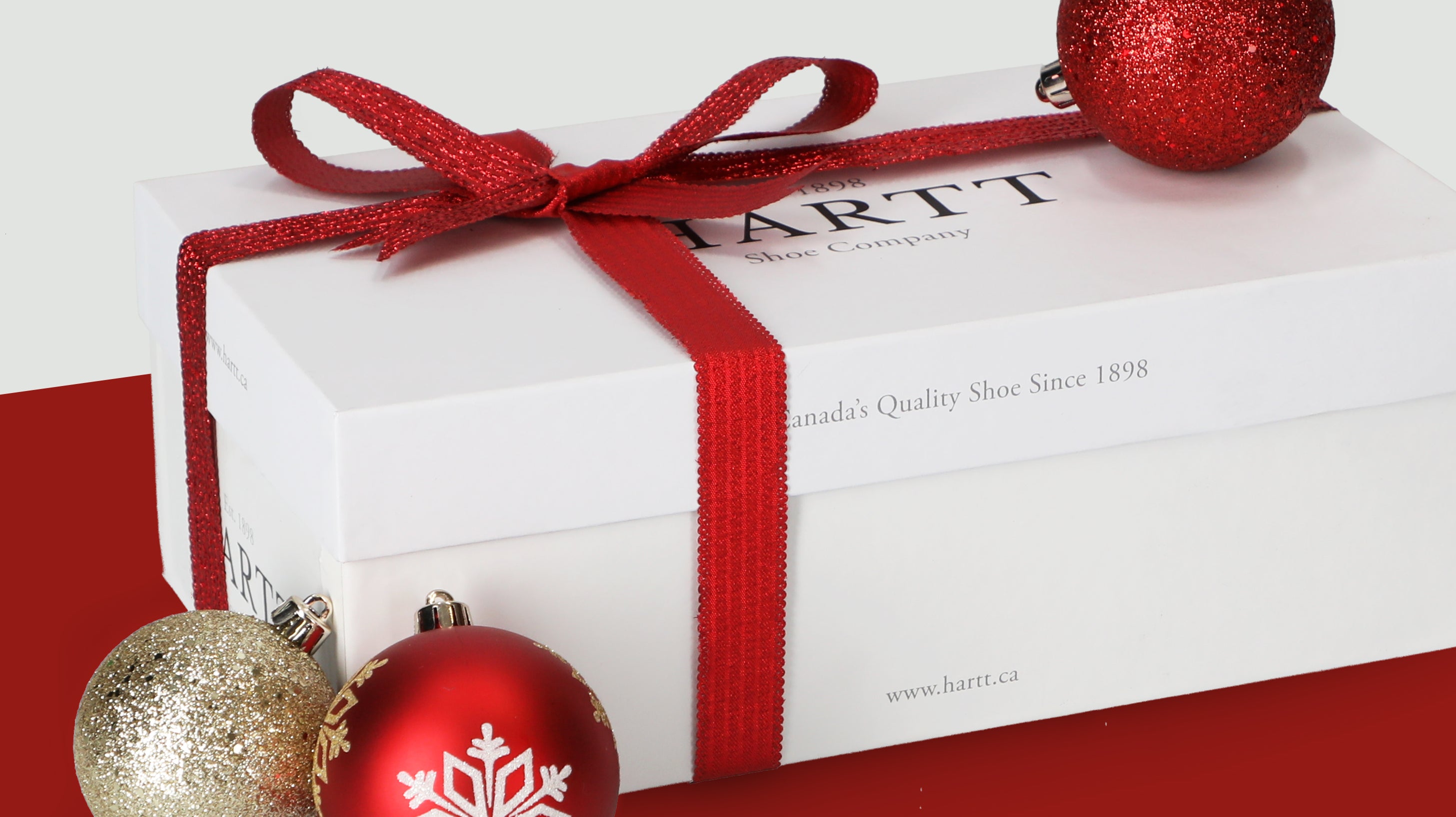 Hartt Shoe Box with Christmas decoration