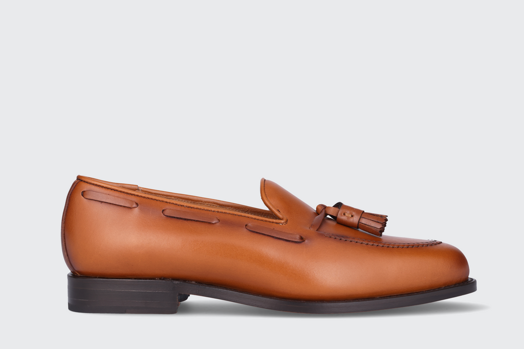 A brown men's mckenna loafers from the Hartt Shoe Company