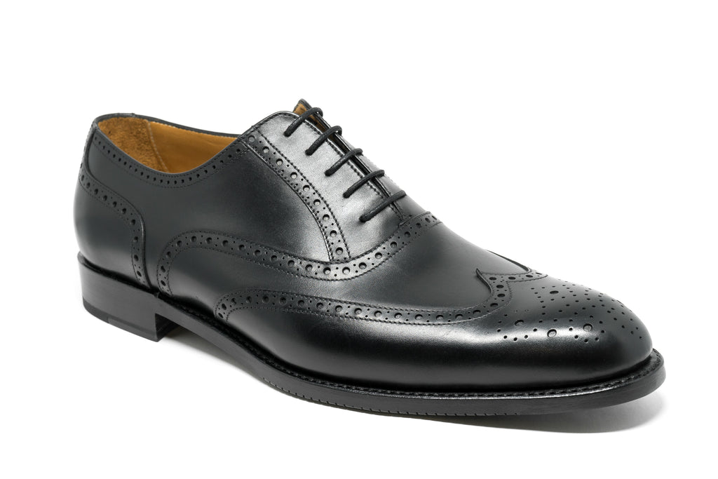 York Oxford Black Leather Dress Shoe