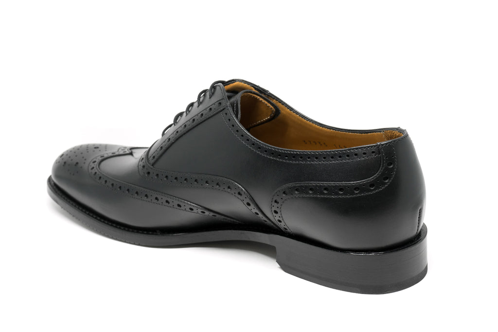 York Oxford Black Leather Dress Shoe