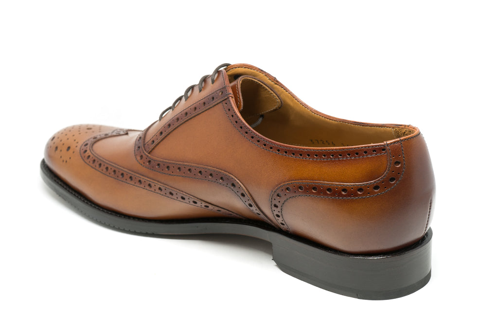 York Oxford Brown Leather Dress Shoe factory second