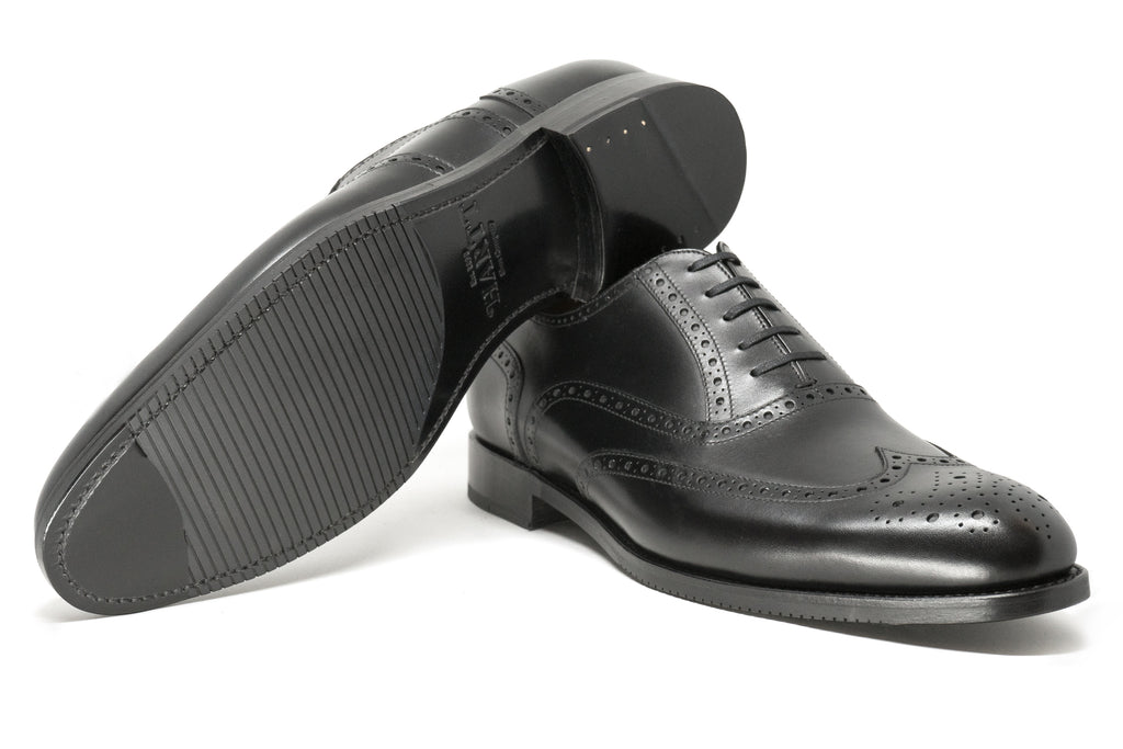 York Oxford Black Leather Dress Shoe