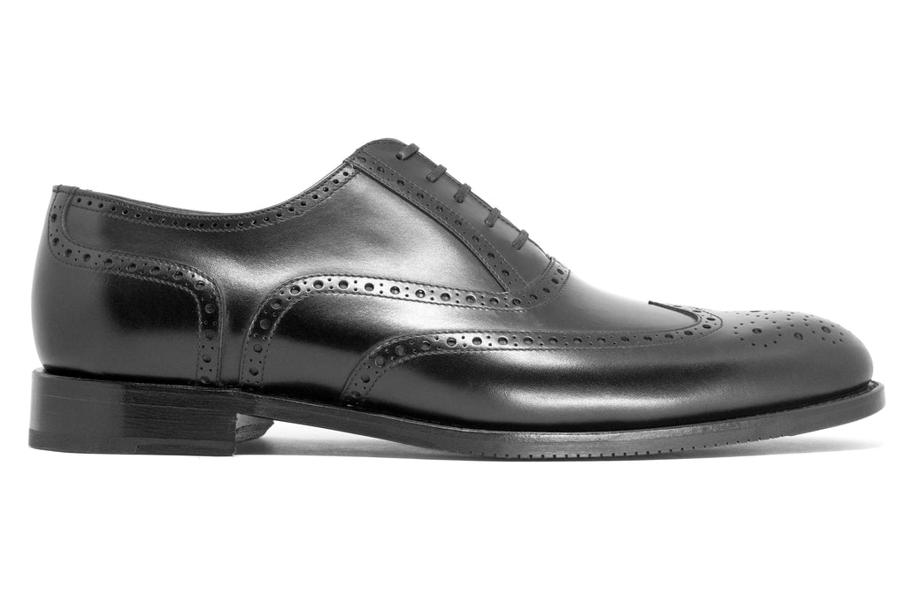 York Oxford Black Leather Dress Shoe